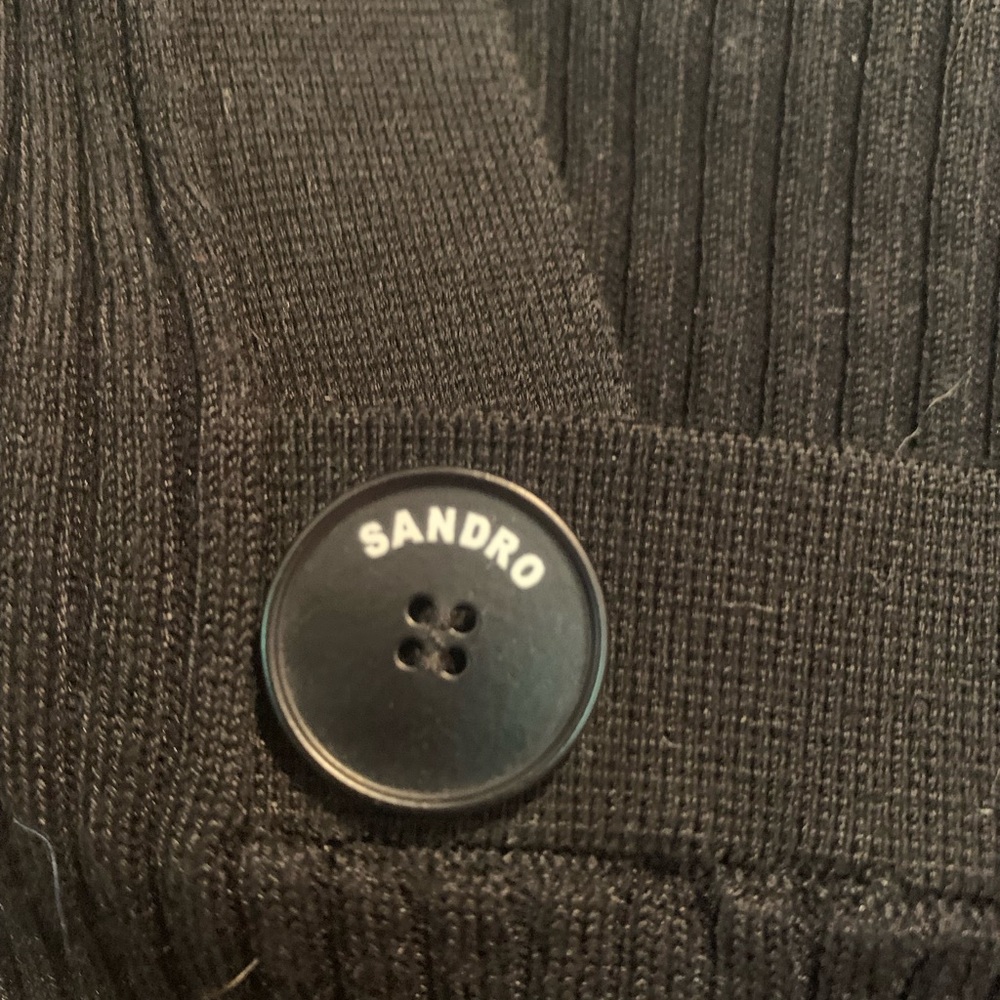 Black square neck sweater - Picture 3 of 4